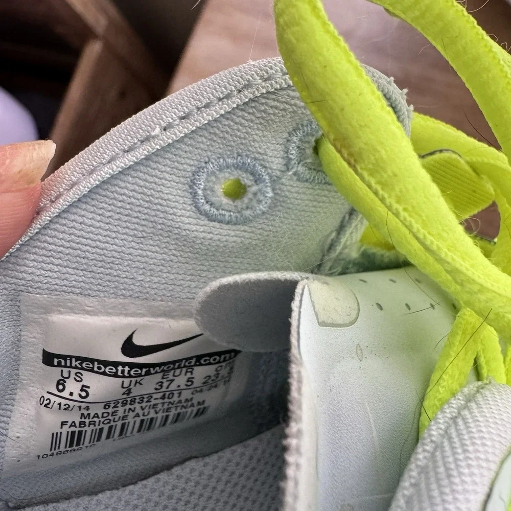 NIKE Free 5.0 Lime Green & Gray Lt Weight Mesh Running SHOES, Women's Size 6.5